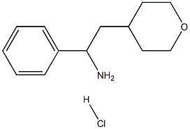 1-Phenyl-2-(tetrahydro-2H-pyran-4-yl)ethanamine hydrochloride,,结构式