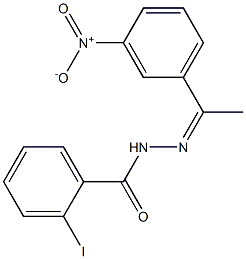 2-iodo-N'-[1-(3-nitrophenyl)ethylidene]benzohydrazide Structure