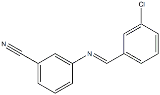 3-[(3-chlorobenzylidene)amino]benzonitrile Structure