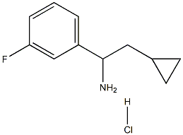 2-Cyclopropyl-1-(3-fluorophenyl)ethanamine hydrochloride Structure