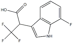 3,3,3-Trifluoro-2-(7-fluoro-1H-indol-3-yl)propanoic acid Struktur