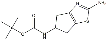 TERT-BUTYL (2-AMINO-5,6-DIHYDRO-4H-CYCLOPENTA[D]THIAZOL-5-YL)CARBAMATE 结构式