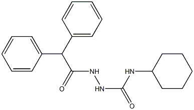 N-cyclohexyl-2-(diphenylacetyl)hydrazinecarboxamide Struktur