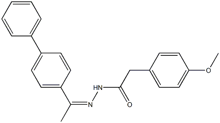 N'-[1-(4-biphenylyl)ethylidene]-2-(4-methoxyphenyl)acetohydrazide Structure