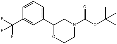 TERT-BUTYL 2-(3-(TRIFLUOROMETHYL)PHENYL)MORPHOLINE-4-CARBOXYLATE Structure