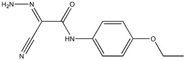 (E)-2-amino-N'-(4-ethoxyphenyl)-2-oxoacetohydrazonoyl cyanide Struktur