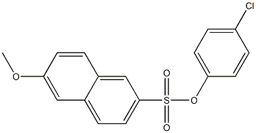 4-chlorophenyl 6-methoxynaphthalene-2-sulfonate Struktur