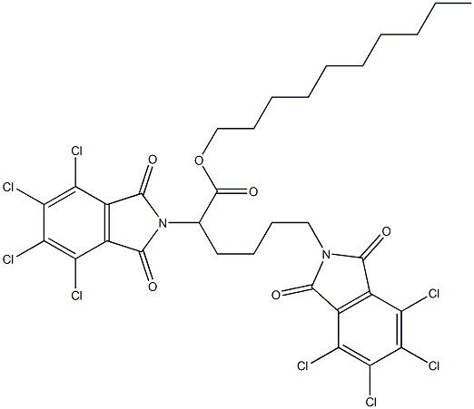 decyl 2,6-bis(4,5,6,7-tetrachloro-1,3-dioxoisoindolin-2-yl)hexanoate 化学構造式