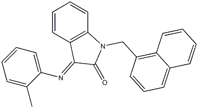 (E)-1-(naphthalen-1-ylmethyl)-3-(o-tolylimino)indolin-2-one Structure