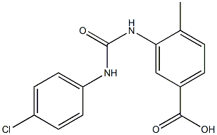 3-(3-(4-chlorophenyl)ureido)-4-methylbenzoic acid Struktur