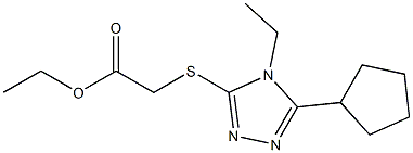 ethyl 2-((5-cyclopentyl-4-ethyl-4H-1,2,4-triazol-3-yl)thio)acetate Structure