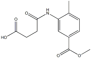 4-((5-(methoxycarbonyl)-2-methylphenyl)amino)-4-oxobutanoic acid Struktur
