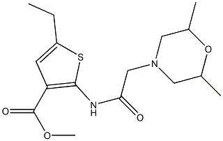 methyl 2-(2-(2,6-dimethylmorpholino)acetamido)-5-ethylthiophene-3-carboxylate Structure