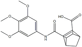 3-((3,4,5-trimethoxyphenyl)carbamoyl)bicyclo[2.2.1]hept-5-ene-2-carboxylic acid Structure