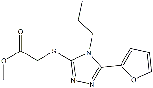 methyl 2-((5-(furan-2-yl)-4-propyl-4H-1,2,4-triazol-3-yl)thio)acetate Structure