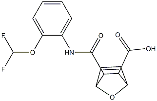 3-((2-(difluoromethoxy)phenyl)carbamoyl)-7-oxabicyclo[2.2.1]hept-5-ene-2-carboxylic acid Structure