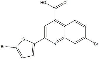 7-bromo-2-(5-bromothiophen-2-yl)quinoline-4-carboxylic acid Structure