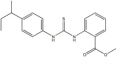 methyl 2-(3-(4-(sec-butyl)phenyl)thioureido)benzoate Structure