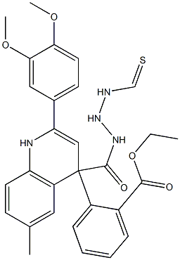  ethyl 4-(2-(2-(3,4-dimethoxyphenyl)-6-methylquinoline-4-carbonyl)hydrazinecarbothioamido)benzoate