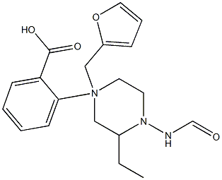 ethyl 4-(4-(furan-2-ylmethyl)piperazine-1-carboxamido)benzoate Structure