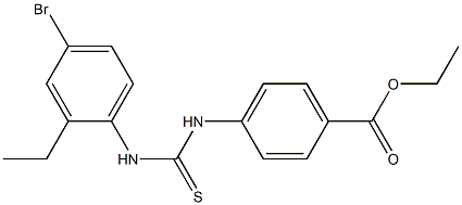 ethyl 4-(3-(4-bromo-2-ethylphenyl)thioureido)benzoate 化学構造式