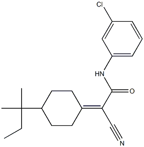 N-(3-chlorophenyl)-2-cyano-2-(4-(tert-pentyl)cyclohexylidene)acetamide Structure