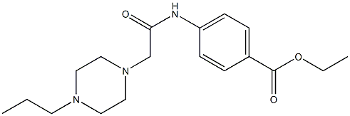 ethyl 4-(2-(4-propylpiperazin-1-yl)acetamido)benzoate 化学構造式