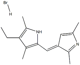 (E)-2-((2,5-dimethyl-3H-pyrrol-3-ylidene)methyl)-4-ethyl-3,5-dimethyl-1H-pyrrole hydrobromide,,结构式