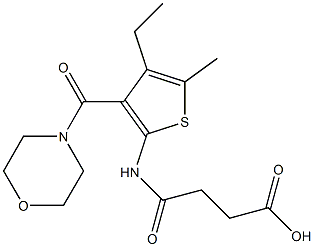 4-((4-ethyl-5-methyl-3-(morpholine-4-carbonyl)thiophen-2-yl)amino)-4-oxobutanoic acid Structure