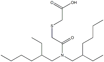 2-((2-(bis(2-ethylhexyl)amino)-2-oxoethyl)thio)acetic acid Structure