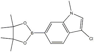 3-chloro-1-methyl-6-(4,4,5,5-tetramethyl-1,3,2-dioxaborolan-2-yl)-indole Structure