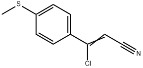 (Z)-3-Chloro-3-(4-(methylthio)phenyl)acrylonitrile Structure