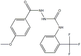 1-(4-METHOXYBENZOYL)-4-(2-(TRIFLUOROMETHYL)PHENYL)SEMICARBAZIDE Structure