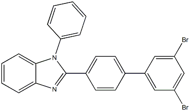 2-(3',5'-dibromo-[1,1'-biphenyl]-4-yl)-1-phenyl-1H-benzo[d]imidazole,,结构式