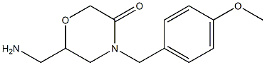 6-(aminomethyl)-4-(4-methoxybenzyl)morpholin-3-one 化学構造式