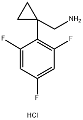 [1-(2,4,6-Trifluorophenyl)cyclopropyl]methanamine hydrochloride Struktur