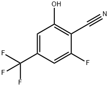 2-Fluoro-6-hydroxy-4-(trifluoromethyl)benzonitrile 化学構造式