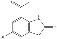 7-Acetyl-5-bromoindolin-2-one Struktur