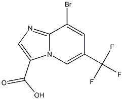 8-Bromo-6-trifluoromethyl-imidazo[1,2-a]pyridine-3-carboxylic acid,,结构式