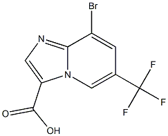 8-溴-6-(三氟甲基)咪唑并[1,2-A]吡啶-3-羧酸, 1597771-19-1, 结构式