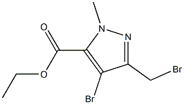 ethyl 4-bromo-3-(bromomethyl)-1-methyl-1H-pyrazole-5-carboxylate Structure