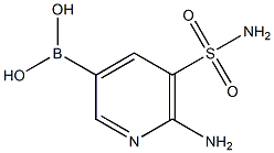 6-Amino-5-sulfamoylpyridine-3-boronic acid 结构式