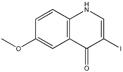 3-Iodo-6-methoxy-1H-quinolin-4-one 化学構造式