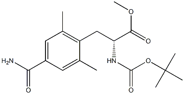 methyl (R)-2-((tert-butoxycarbonyl)amino)-3-(4-carbamoyl-2,6-dimethylphenyl)propanoate Structure