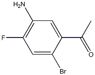 1-(5-Amino-2-bromo-4-fluoro-phenyl)-ethanone,,结构式