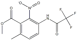 6-Methyl-2-nitro-3-(2,2,2-trifluoro-acetylamino)-benzoic acid methyl ester,,结构式