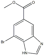 7-Bromo-1H-benzoimidazole-5-carboxylic acid methyl ester 化学構造式