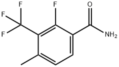 2-Fluoro-4-methyl-3-(trifluoromethyl)benzamide 结构式
