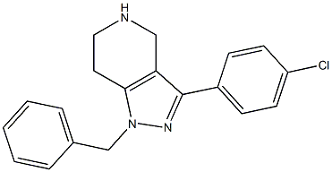 1-benzyl-3-(4-chlorophenyl)-4,5,6,7-tetrahydro-1H-pyrazolo[4,3-c]pyridine,,结构式