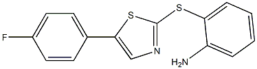 2-(5-(4-fluorophenyl)thiazol-2-ylthio)aniline 化学構造式